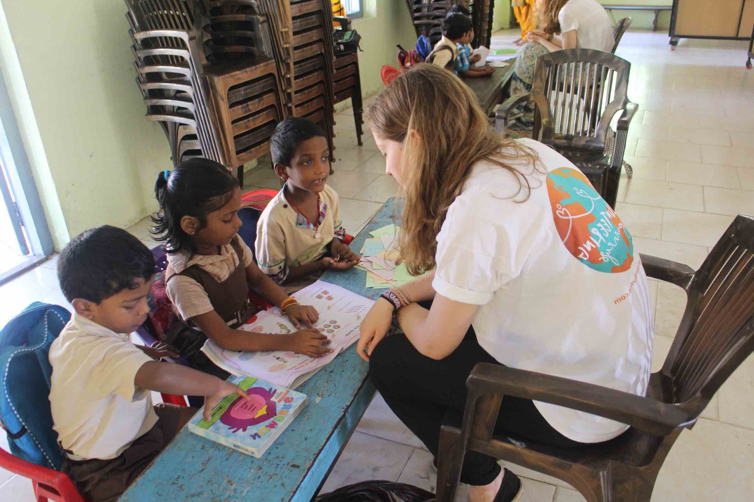 Childcare volunteering in India