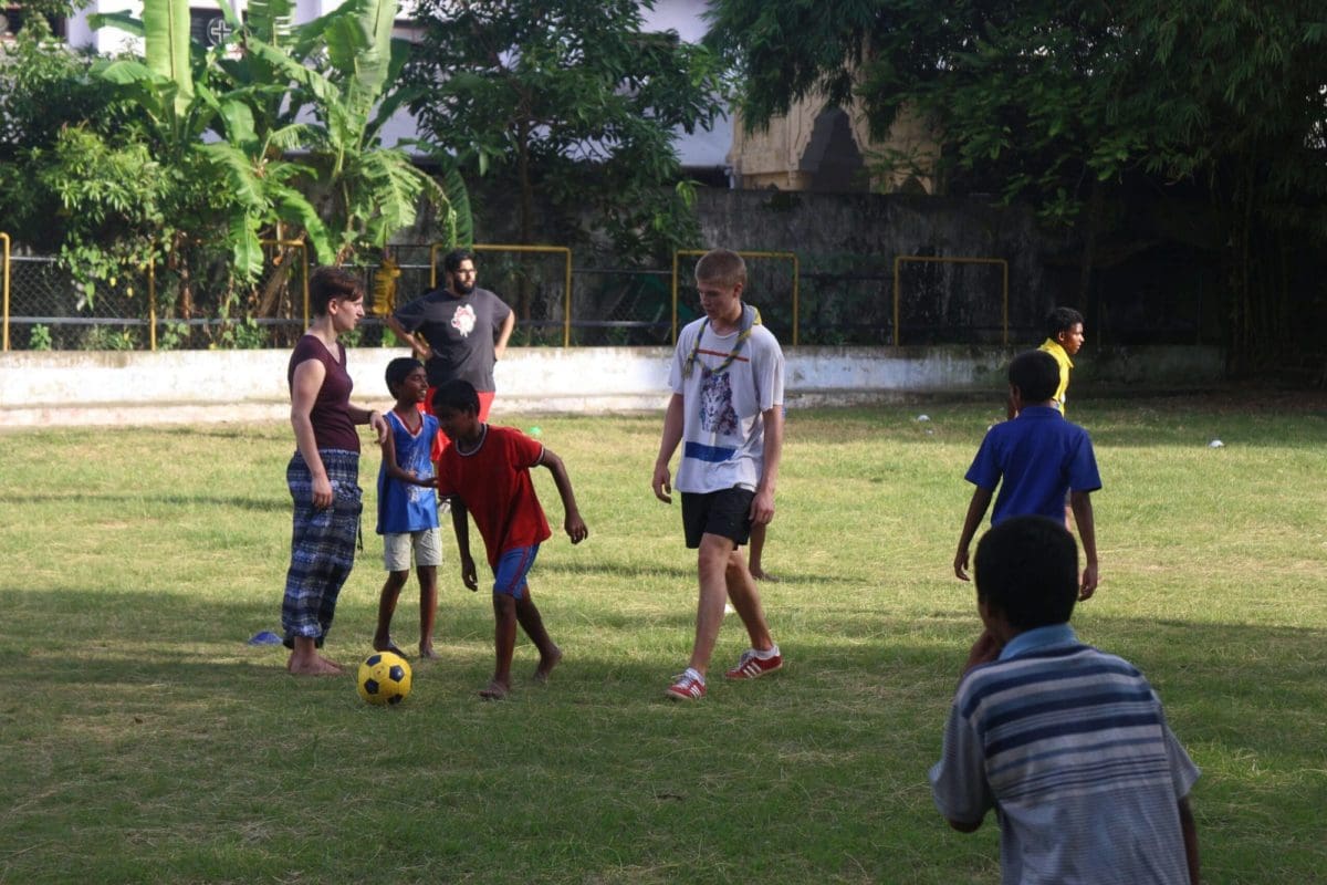 Football training during summer camp