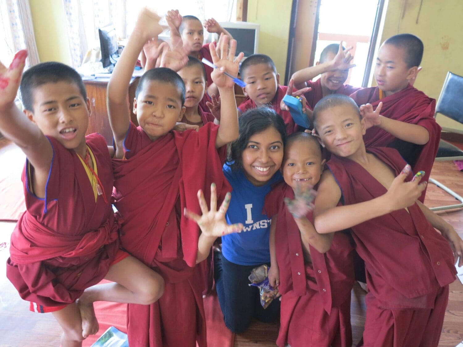 Teaching Monks in Nepal