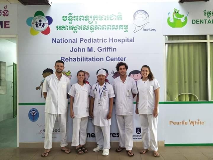 Medical student group in Cambodia