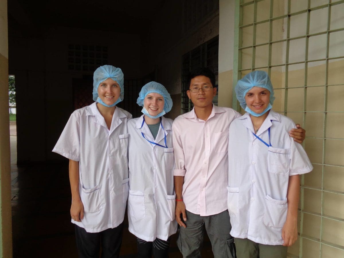 Nursing students from France in Cambodia